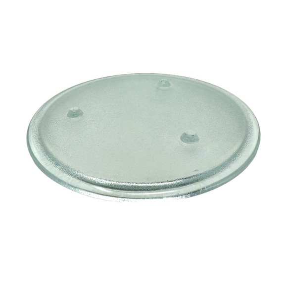 Textured Glass 8” Round Footed Candle Coaster - Picture 3 of 5